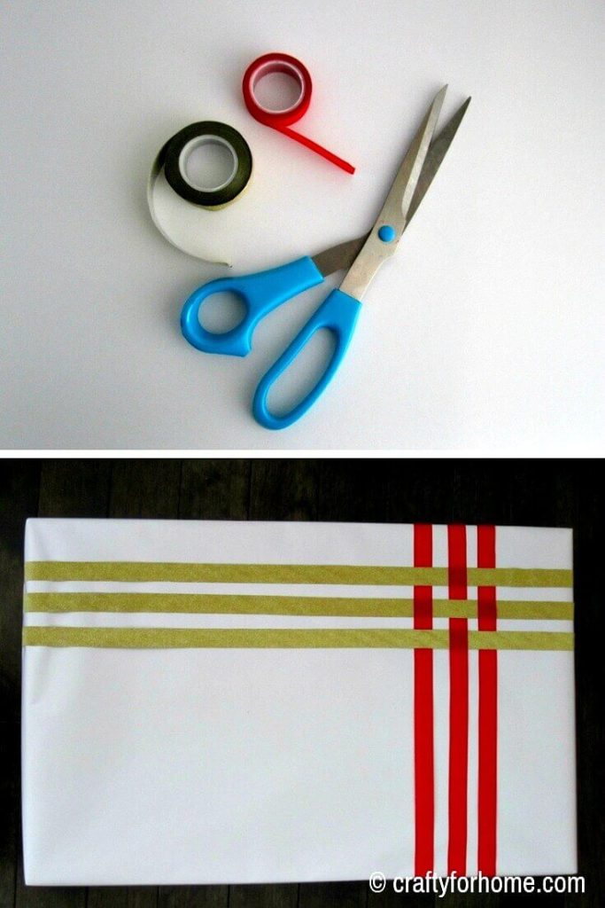 10 Red Accent Gift Wrapping Ideas | Easy, creative DIY red gift wrapping ideas for Christmas with ribbon, felt, and washi tape. #giftwrapping #giftwrappingforchristmas #easygiftwrapping #redgiftwrapping #washitapecrafts #ribboncrafts #craftforkids for full tutorials on https://craftyforhome.com