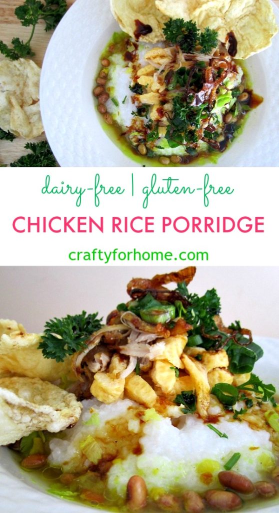 Bubur Ayam Chicken Rice Porridge Crafty For Home