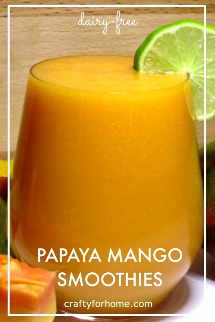 Papaya Mango Smoothies