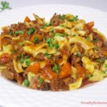 Slow cooked beef ragu with broad pasta