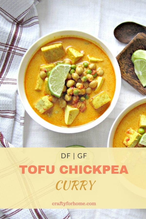 Tofu Chickpea Curry Soup | Crafty For Home
