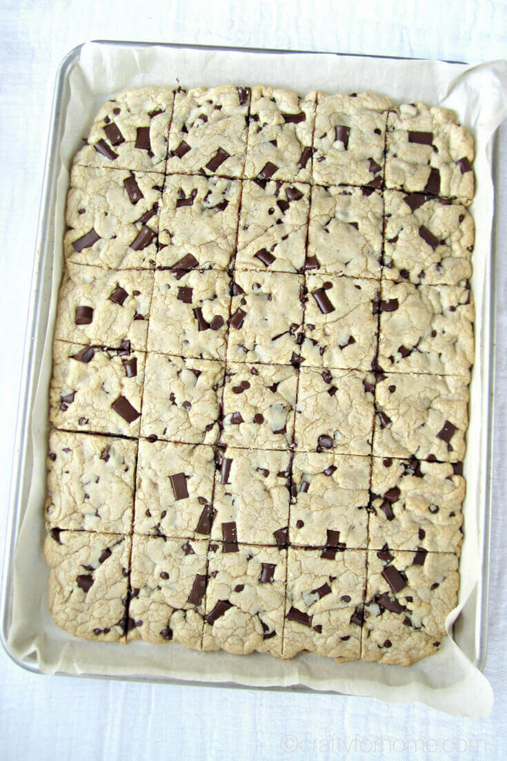 Chocolate Chunk Cookie Bars Crafty For Home