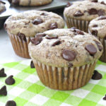 Easy chocolate chip muffins without egg. Use the milled flax seed to substitute the egg. Dairy-free, nut-free, egg-free.