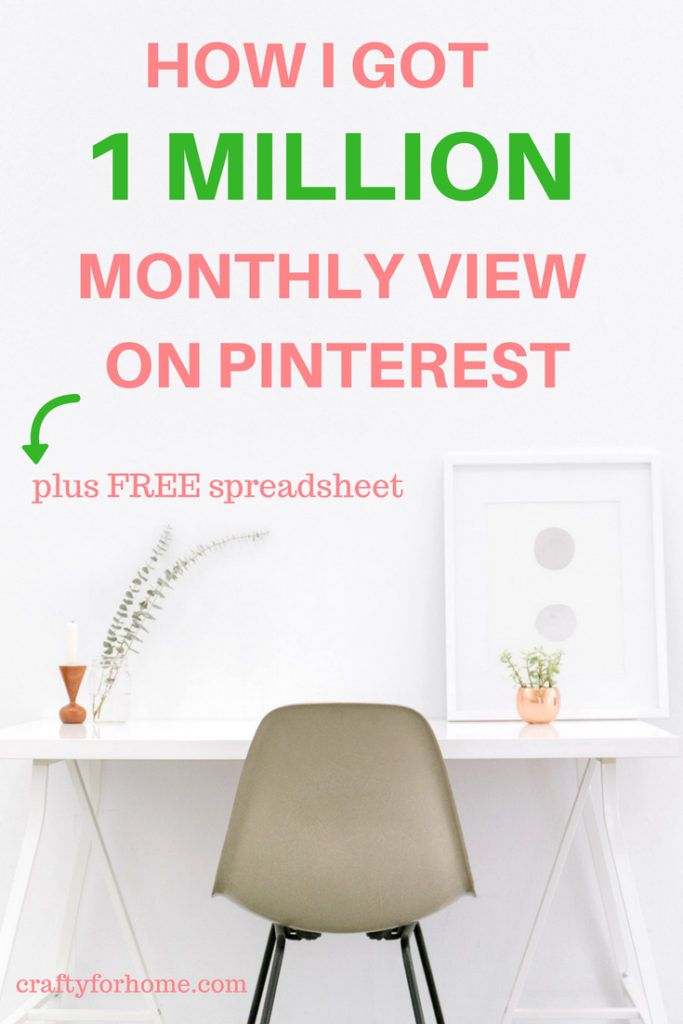 Are you ready to get to the next level on Pinterest? Here I will show you how I do Pinterest. These steps proof me that I can increase my monthly view from only thousands to over one million in just three months. For more details on craftyforhome.com