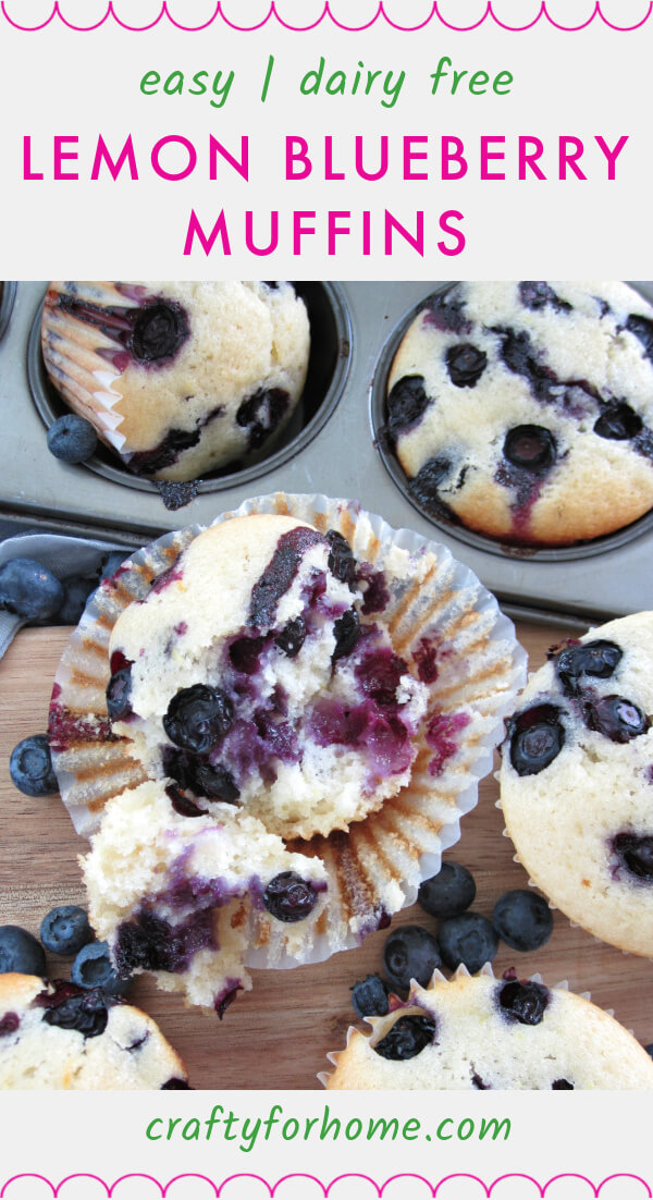 Fresh baked lemon blueberry muffins.