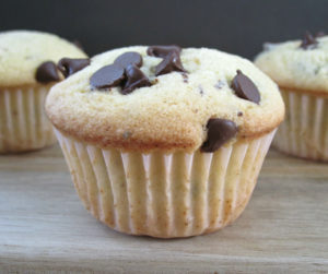Easy Chocolate Chip Muffins, this chocolate chip muffin recipe is dairy-free, quick and easy without butter perfect for snack or breakfast. It is a soft muffin with the crusty on top.