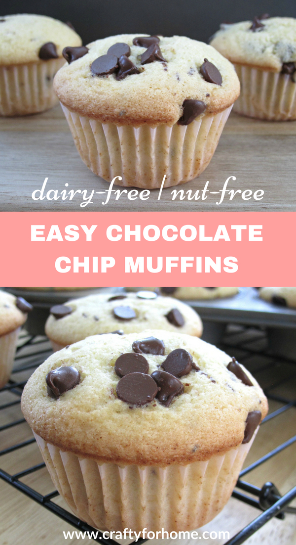 Easy Chocolate Chip Muffins | Crafty For Home