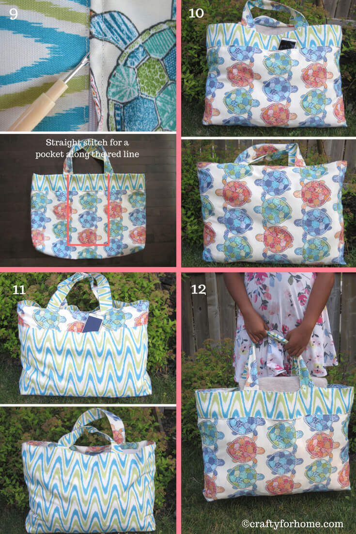 Easy Reversible Beach Bag Crafty For Home