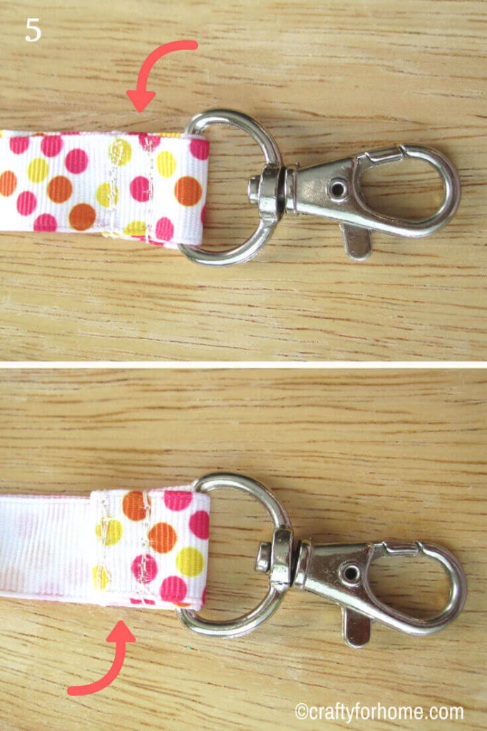 Easy Ribbon Lanyard | Easy to follow tutorials on how to make ribbon lanyard. An easy DIY craft project for kids and grown up. Use the colorful ribbon for fun. #ribbonlanyard #easylanyard #DIYlanyard #easyribboncrafts #craftforkids #DIYteachergifts #DIYgiftideas #DIYkeyfobholder #DIYbadgeholder for full tutorials on www.craftyforhome.com