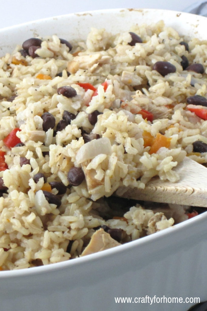 Baked Rice With Leftover Turkey | Crafty For Home