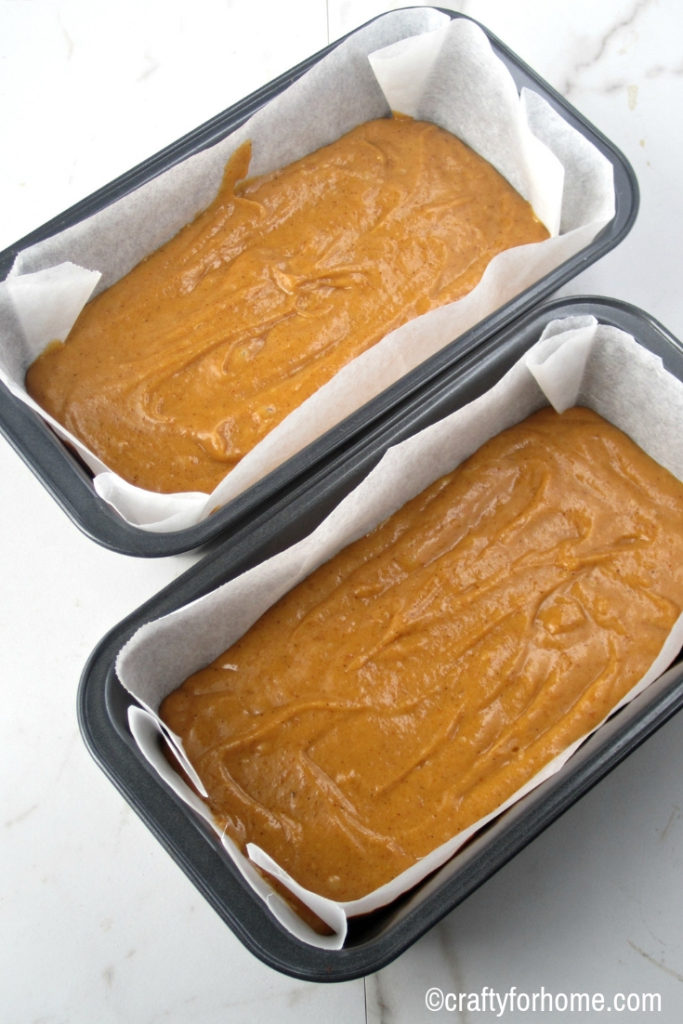 Making pumpkin bread