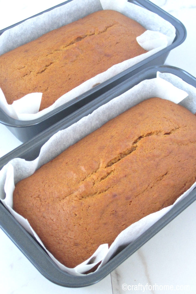 Baking pumpkin bread