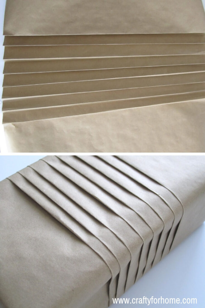 Brown Paper For Gift Wrapping Ideas | Use brown paper for a simple DIY gift wrapping ideas and decorate it with ribbon, lace, and decorative cord for Christmas and any occasions. #giftwrappingideas #giftwrapping #giftwrappingforchristmas #easygiftwrapping #brownpapergiftwrapping #kraftpapergiftwrapping for full tutorials on www.craftyforhome.com