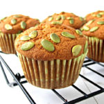 Easy Dairy-Free Pumpkin Muffins | Moist and easy homemade dairy-free pumpkin muffins recipe top it up with pumpkin seeds, perfect for fall season treat for whole family and friends.