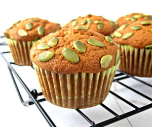 Easy Dairy-Free Pumpkin Muffins | Moist and easy homemade dairy-free pumpkin muffins recipe top it up with pumpkin seeds, perfect for fall season treat for whole family and friends.