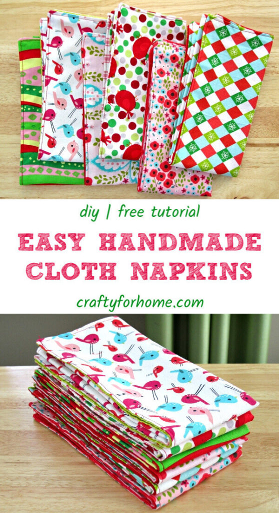 Upcycled Kitchen Rags from Cloth Napkins - Our Daily Craft