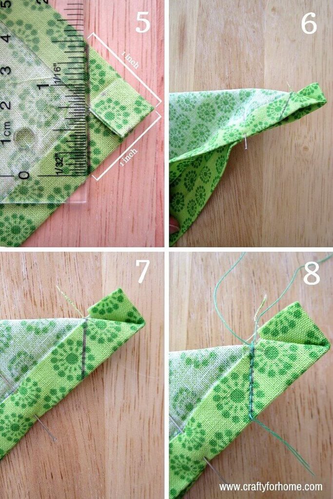 Handmade Mitered Corner Napkins | A simple tutorials on how to make handmade mitered corners napkins from fat quarters as an easy DIY project for home. #fatquartersproject #easysewingtutorials #miteredcornernapkins #handmadeclothnapkins #DIYmiteredcornernapkins #DIYhomewarminggifts #DIYchristmasgifts #DIYprojectsforwedding #clothnapkinsforwedding #DIYhomemadegifts #sewingforkids #DIYhomedecor for full tutorials on https://craftyforhome.com