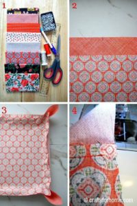 Self Binding Cloth Napkins Tutorial | Crafty For Home