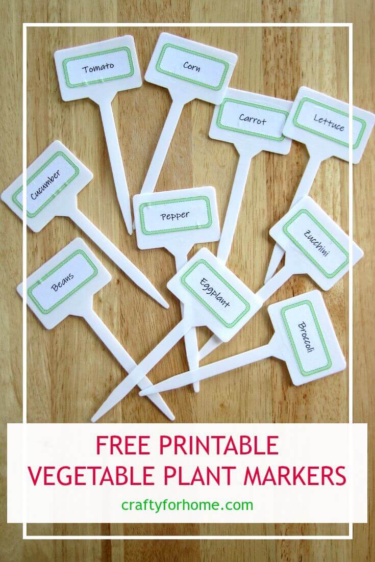 Free Printable Vegetable Plant Labels