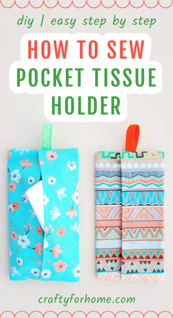 Pocket Tissue Holder From Blue Fabrics.
