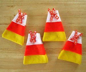 Candy Corn Felt Treat Bag