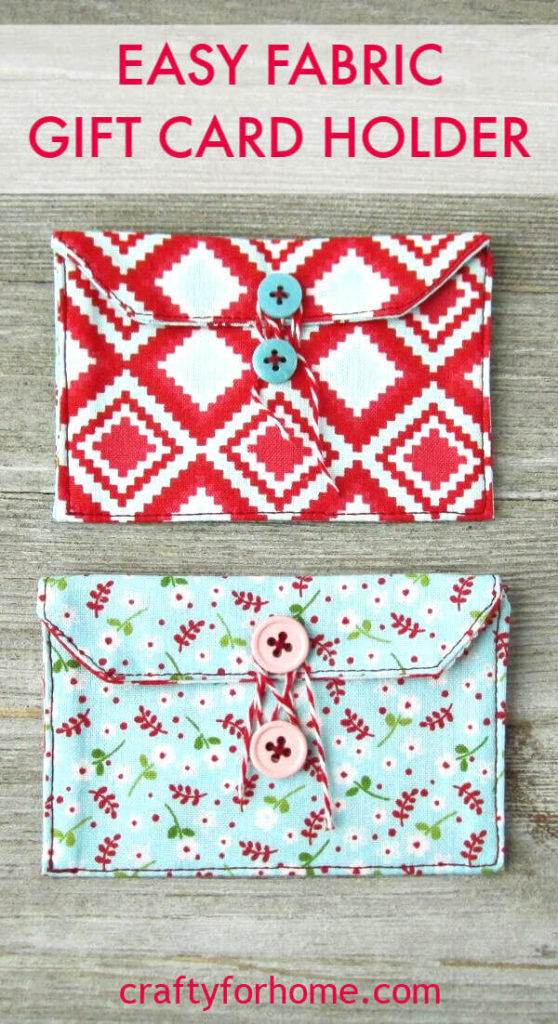 Easy Fabric Gift Card Holder Tutorials