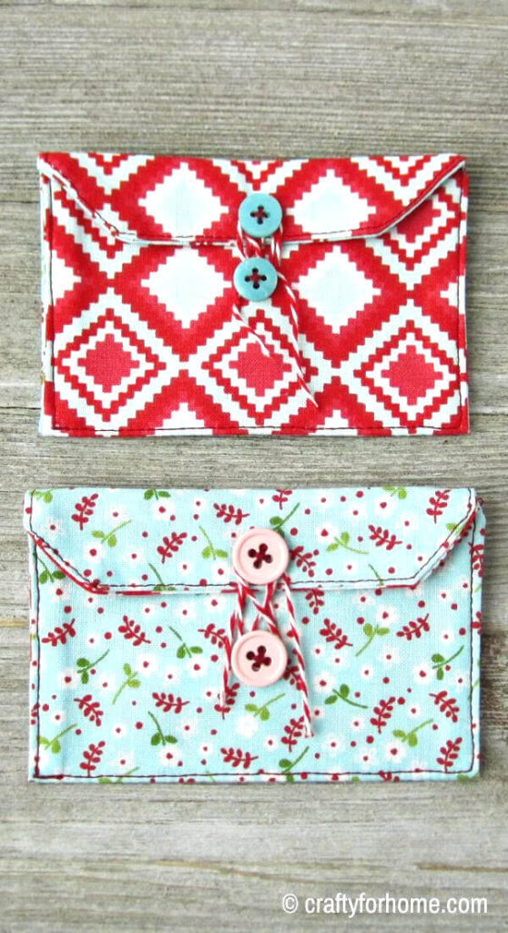 Envelope Style Fabric Gift Card Holder