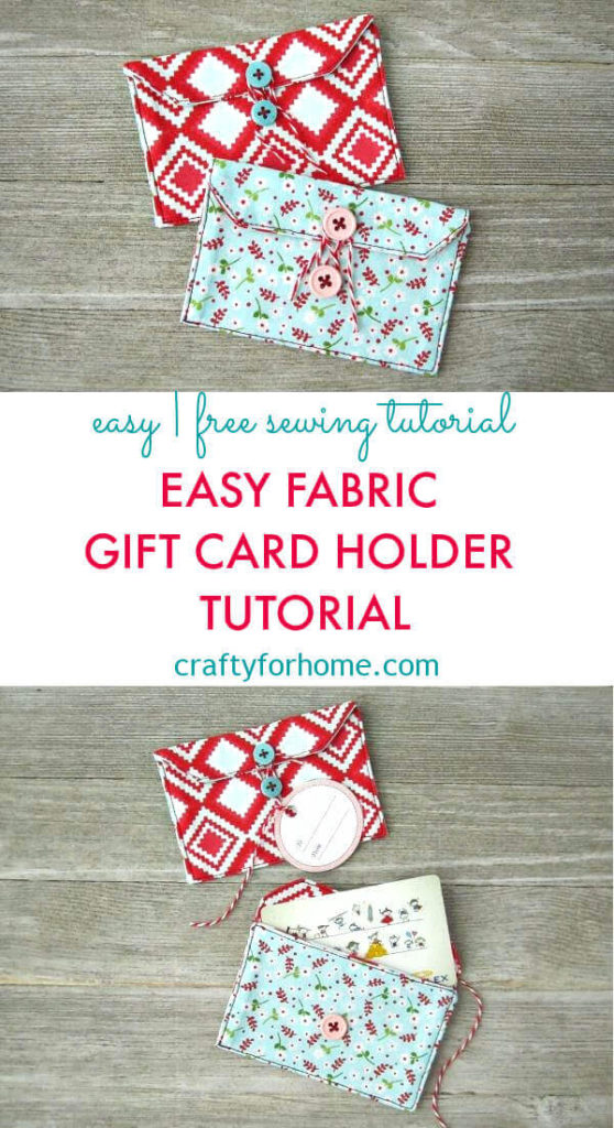 Fabric Gift Card Holder Tutorial