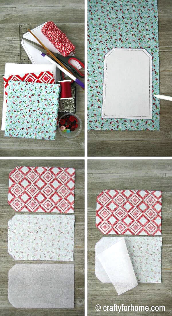 Easy Fabric T Card Holder Tutorial Crafty For Home 3804