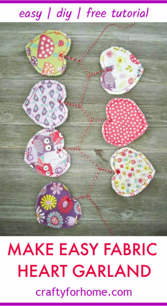 How To Make Easy Fabric Heart Garland