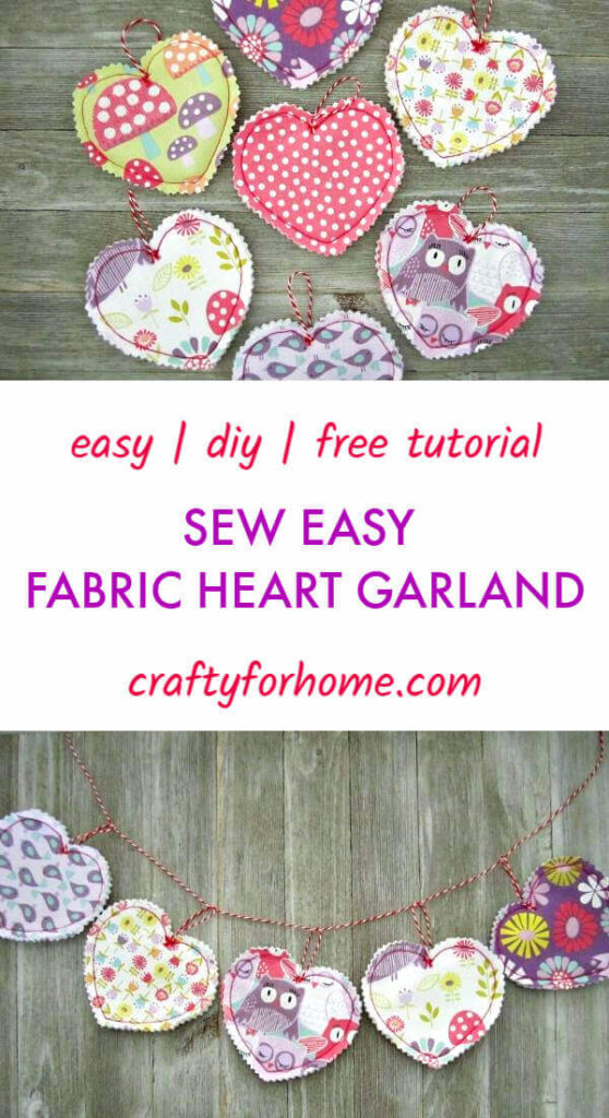 Make Easy Fabric Heart Garlands