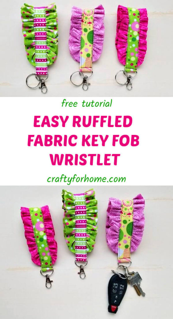 Ruffled Fabric Key Fob Tutorial