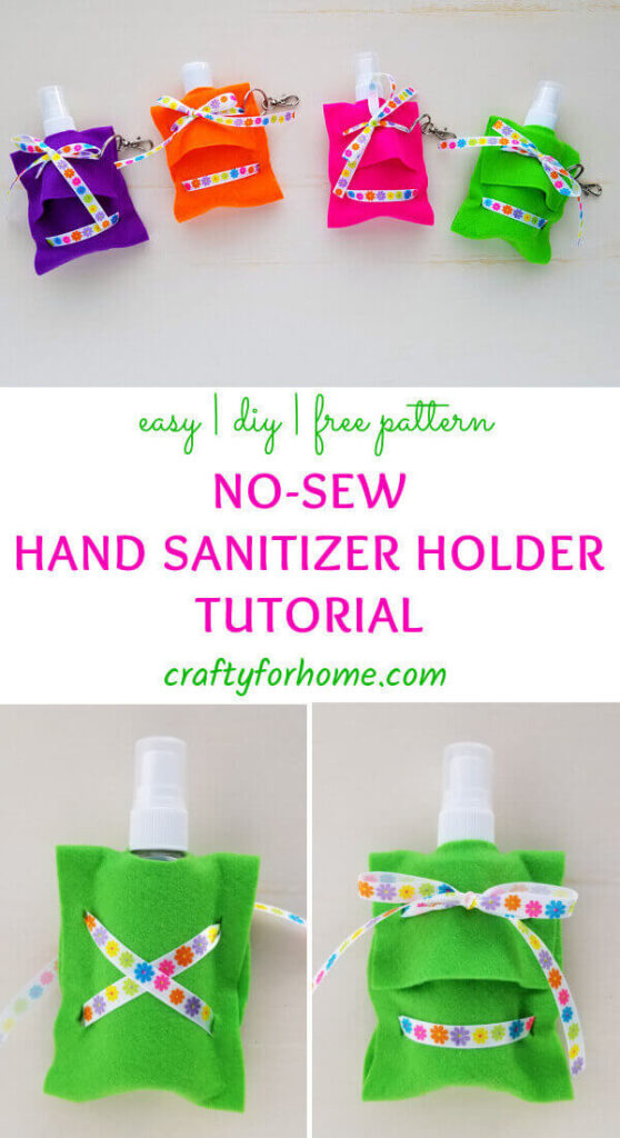 No Sew Hand Sanitizer Holder Tutorial