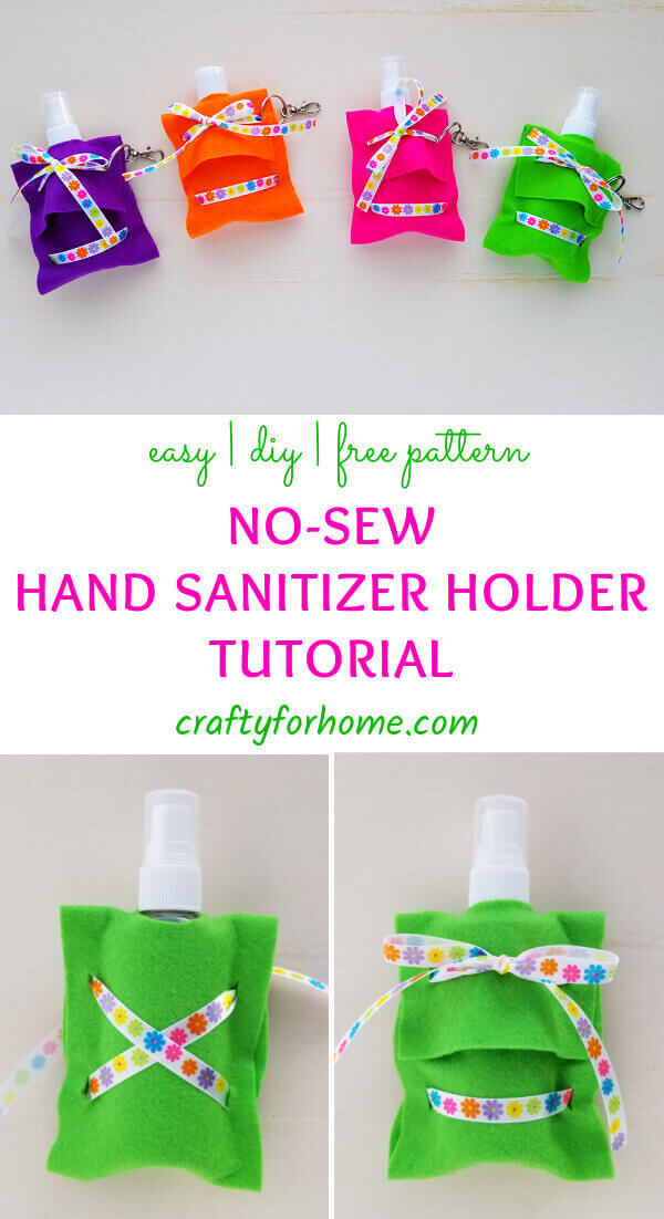 No Sew Hand Sanitizer Holder Tutorial Crafty For Home