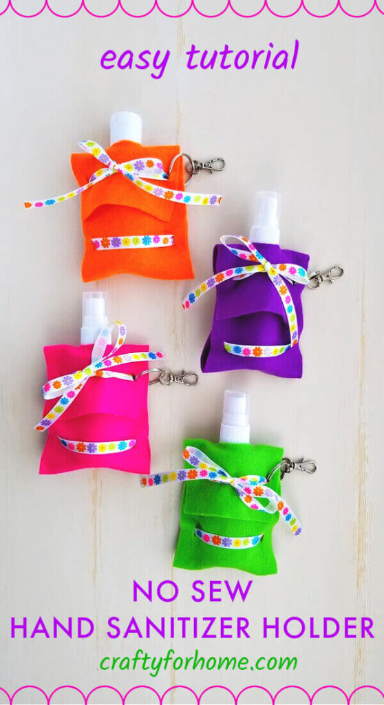 No Sew Hand Sanitizer Pouch