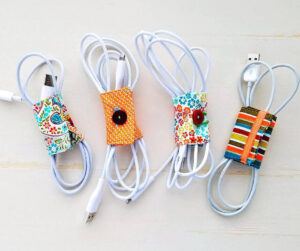 DIY Fabric Cord Holder Tutorial
