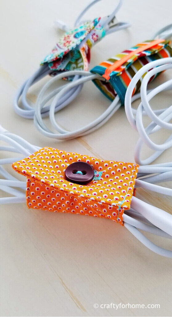 DIY Fabric Charger Cord Organizer Free Sewing Patterns