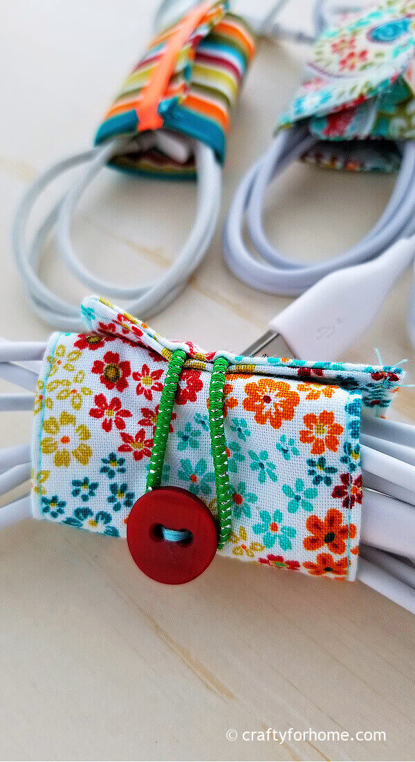 DIY Fabric Cord Holder Tutorial Crafty For Home
