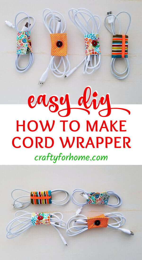 DIY Fabric Cord Holder Tutorial Crafty For Home