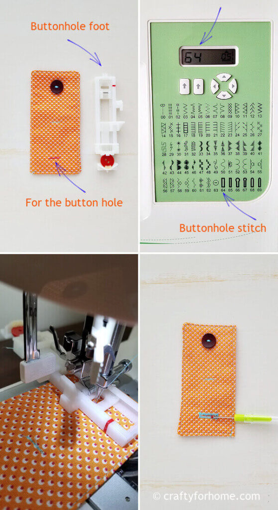 Sewing the buttonhole