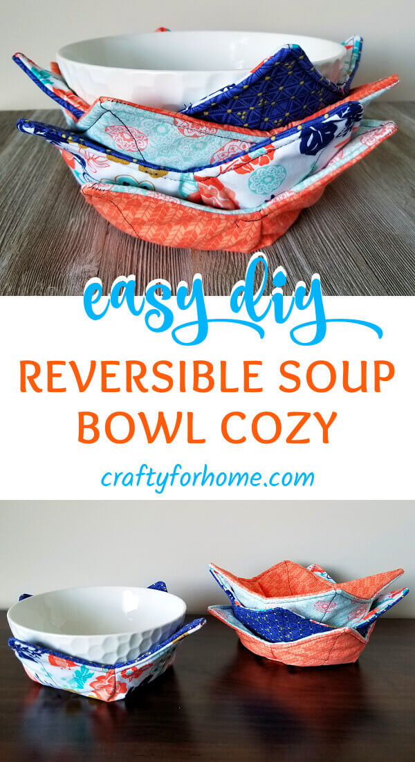 How To Make Reversible Soup Bowl Cozy | Crafty For Home