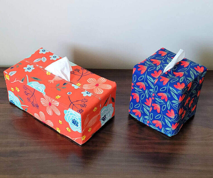 How to make a Tissue Box Cover - simple sewing tutorial 