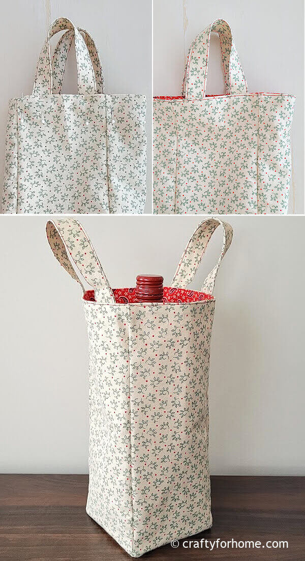 Easy Reversible Bottle Tote Bag | Crafty For Home