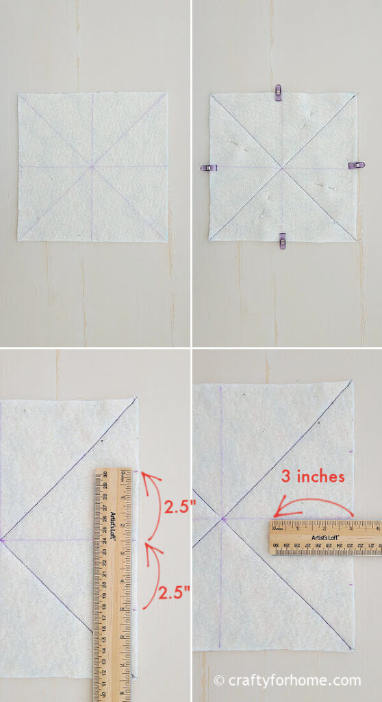 Measuring the fabric square