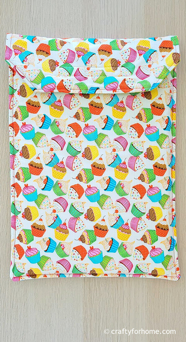 Laptop Pouch With Cupcake Print Fabric
