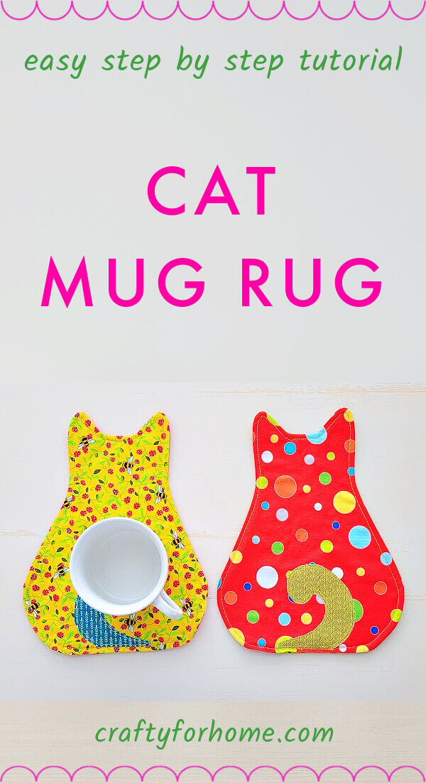 Cat mug rugs from fabric