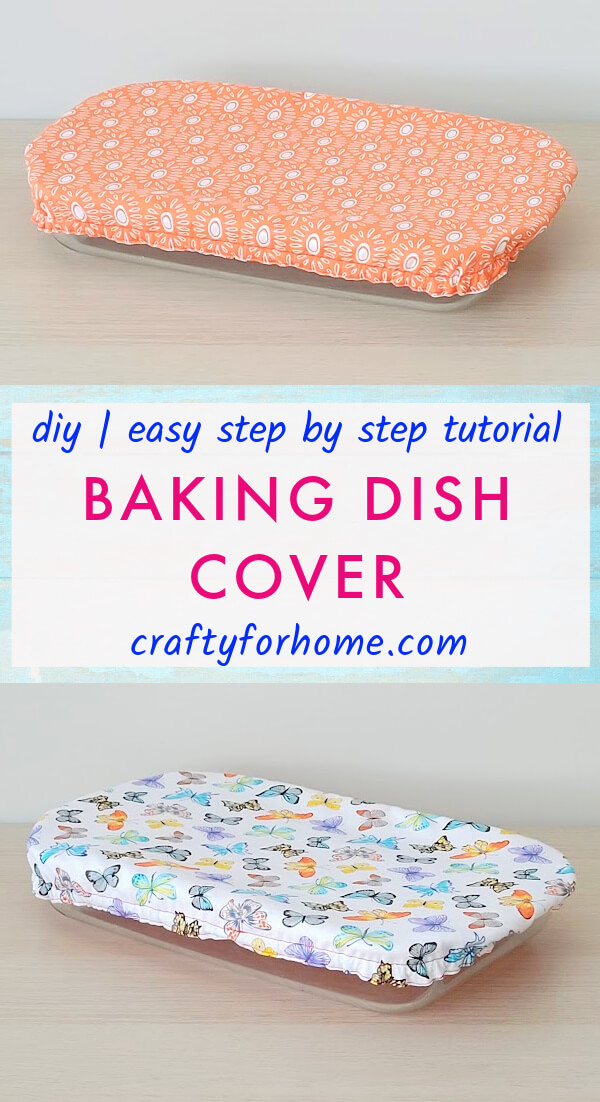 Orange And White Baking Dish Cover From Fabric.