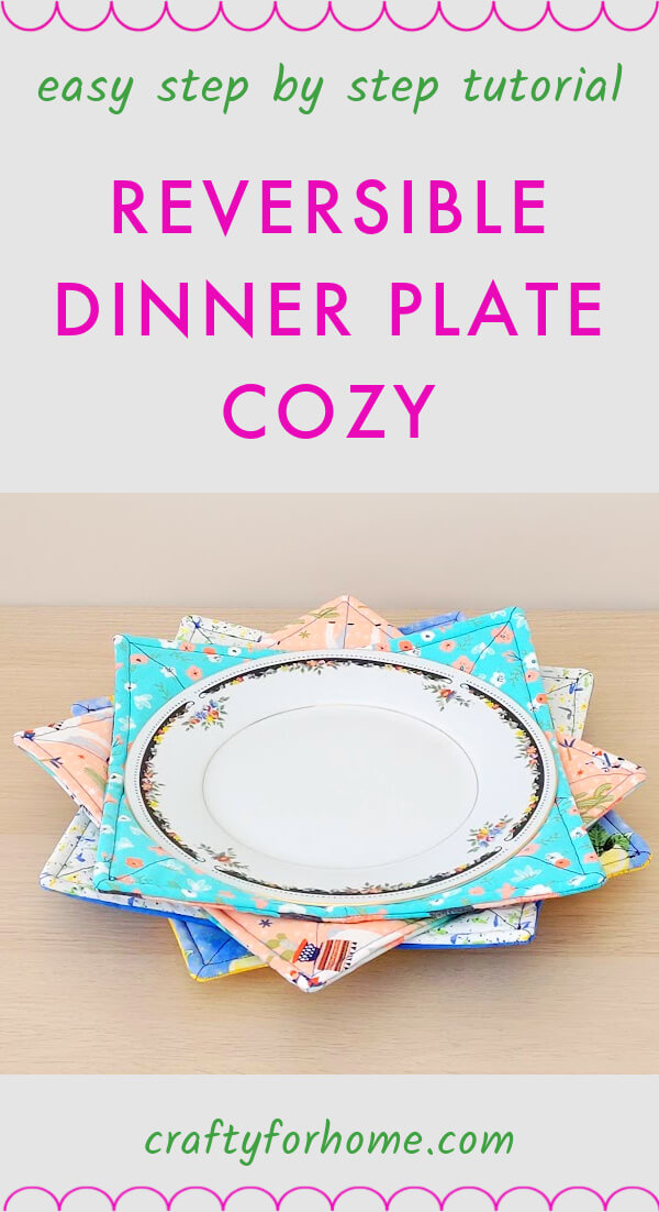 Dinner Plate Cozy From Fabric.