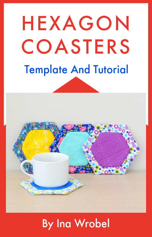 Hexagon Coaster Pattern And Sewing Instruction PDF.
