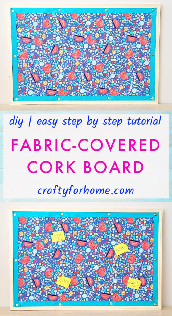 DIY Fabric Covered Cork Board Easy Makeover Idea Crafty For Home